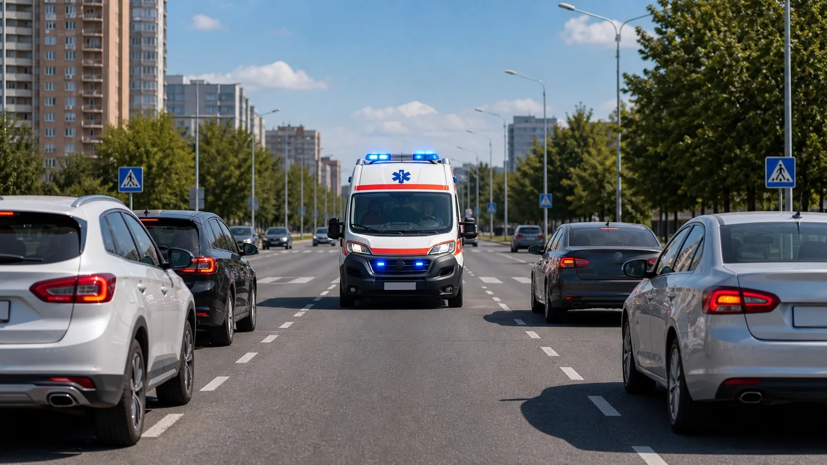 ПДР 24. Місто: Як діяти, якщо позаду автомобіль з увімкненими синіми і червоними маячками та сиреною?
